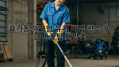 ✨효가동 깨끗함 유지 비법! 청소 후 관리 꿀팁 대방출🍯